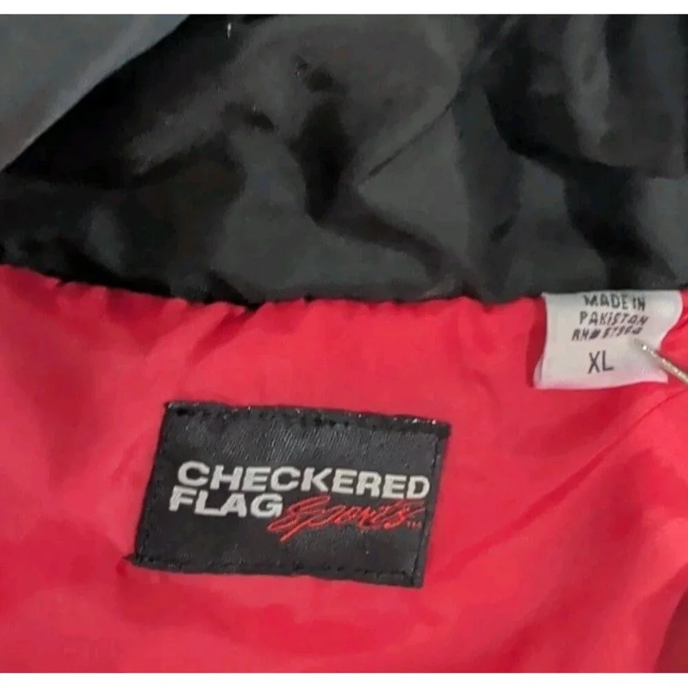 NASCAR Dodge Motorsports Ram Vintage Racer Jacket Checkered Flag Sports Adult XL